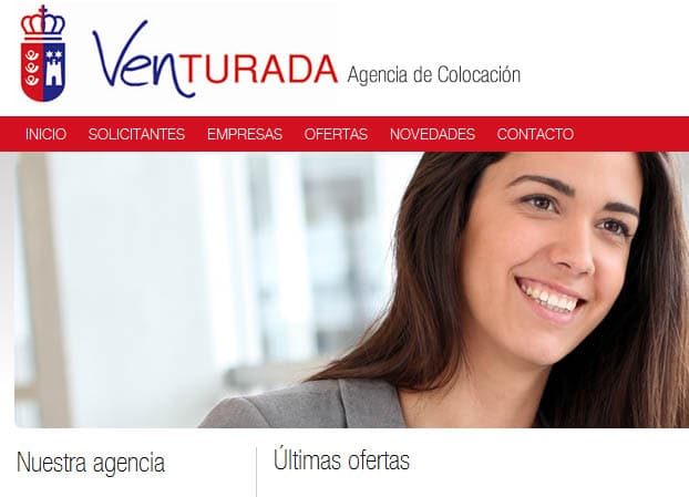 Web de la Agencia de Colocación de Venturada