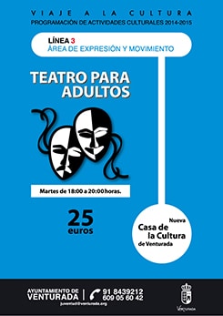 Cartel taller Teatro de Adultos 2014-2015