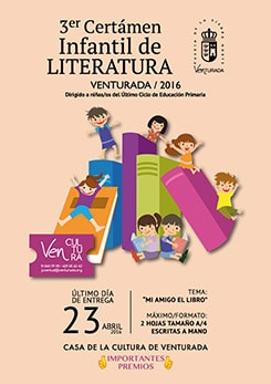 Cartel concurso literatura infantil de Venturada 2016